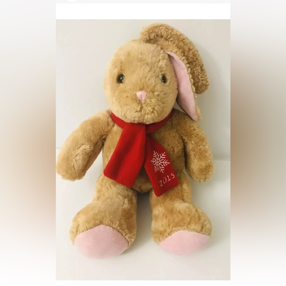 Build A Bear Workshop Bunny Rabbit Stuffed Animal Pawlette Tan Pink Plush BABW